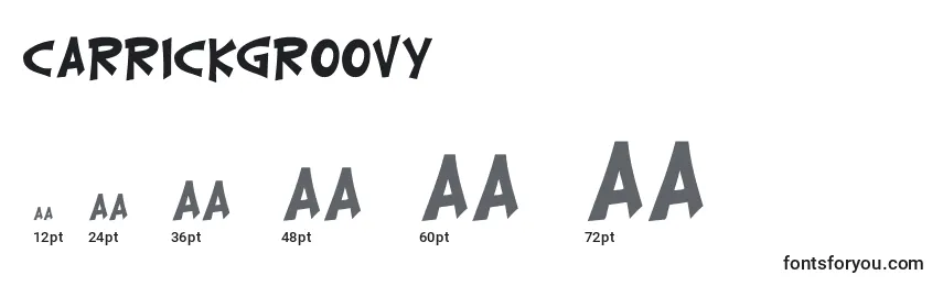 Carrickgroovy Font Sizes