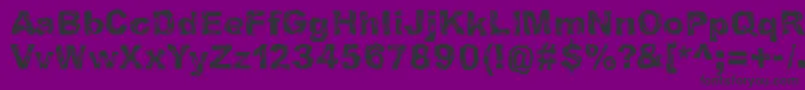Fonte IBelieveInLifeBeforeDeath – fontes pretas em um fundo violeta