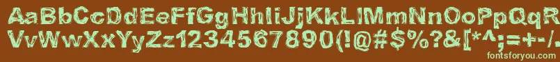 IBelieveInLifeBeforeDeath Font – Green Fonts on Brown Background