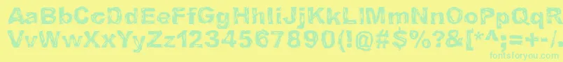 IBelieveInLifeBeforeDeath Font – Green Fonts on Yellow Background