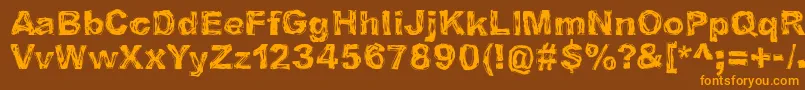 IBelieveInLifeBeforeDeath Font – Orange Fonts on Brown Background