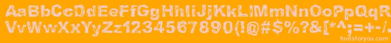 IBelieveInLifeBeforeDeath Font – Pink Fonts on Orange Background