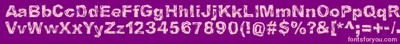 IBelieveInLifeBeforeDeath Font – Pink Fonts on Purple Background