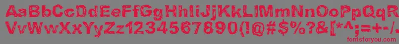 IBelieveInLifeBeforeDeath Font – Red Fonts on Gray Background