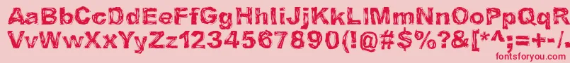 IBelieveInLifeBeforeDeath Font – Red Fonts on Pink Background