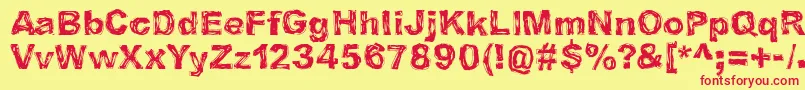 IBelieveInLifeBeforeDeath Font – Red Fonts on Yellow Background