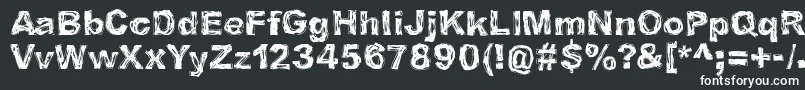 IBelieveInLifeBeforeDeath-fontti – valkoiset fontit mustalla taustalla