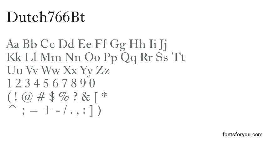 A fonte Dutch766Bt – alfabeto, números, caracteres especiais