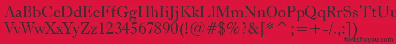 Dutch766Bt Font – Black Fonts on Red Background