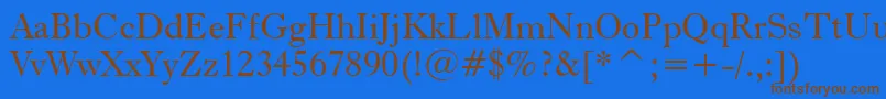 Dutch766Bt Font – Brown Fonts on Blue Background