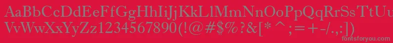 Dutch766Bt Font – Gray Fonts on Red Background