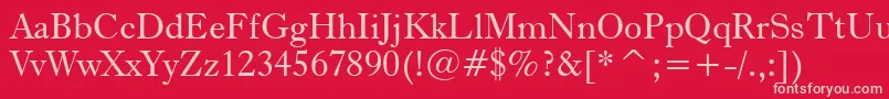 Dutch766Bt Font – Pink Fonts on Red Background