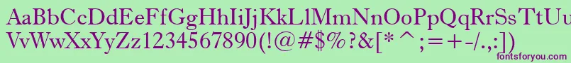Dutch766Bt Font – Purple Fonts on Green Background