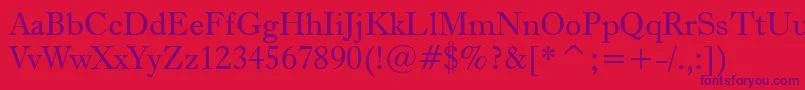 Dutch766Bt Font – Purple Fonts on Red Background