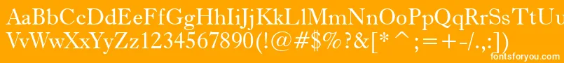 Dutch766Bt-Schriftart – Weiße Schriften auf orangefarbenem Hintergrund