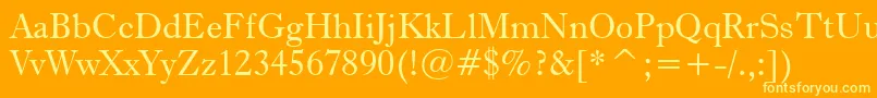 Dutch766Bt Font – Yellow Fonts on Orange Background