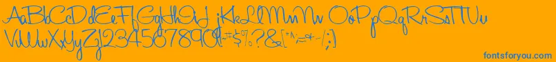 fuente AboutRegular – Fuentes Azules Sobre Fondo Naranja