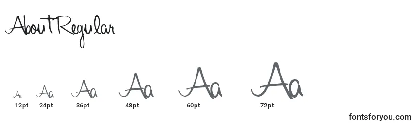 AboutRegular Font Sizes