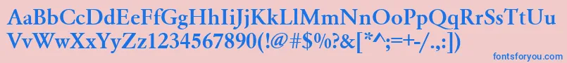Police GaramondMedium – polices bleues sur fond rose