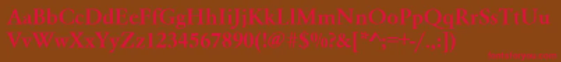 GaramondMedium Font – Red Fonts on Brown Background