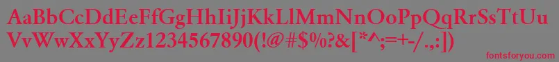 GaramondMedium Font – Red Fonts on Gray Background