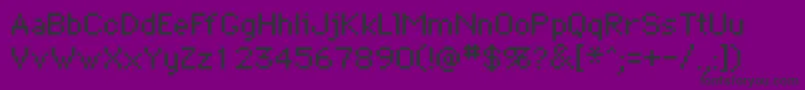Czcionka BitmapRegular – czarne czcionki na fioletowym tle