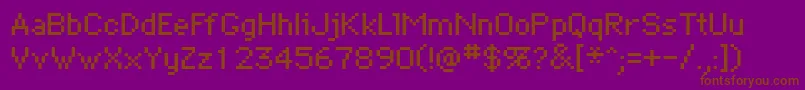 fuente BitmapRegular – Fuentes Marrones Sobre Fondo Morado
