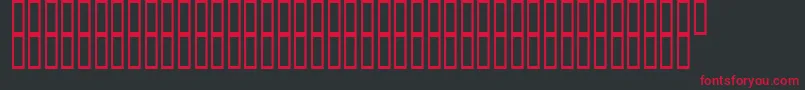 フォントKo – 黒い背景に赤い文字