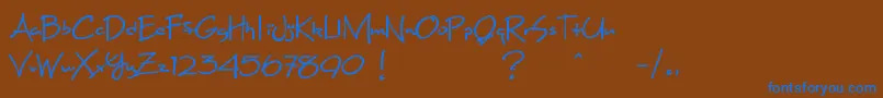 MaxineScript Font – Blue Fonts on Brown Background