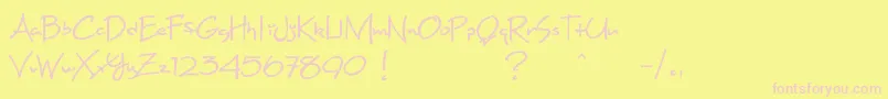 MaxineScript Font – Pink Fonts on Yellow Background