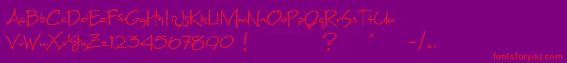 MaxineScript Font – Red Fonts on Purple Background