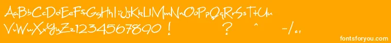 MaxineScript Font – White Fonts on Orange Background