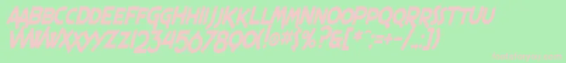 SfEspressoShackCondensedBoldItalic Font – Pink Fonts on Green Background