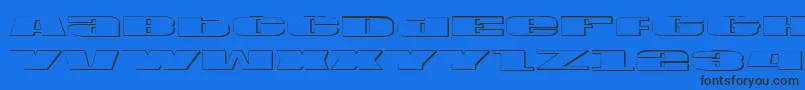 Usav2s Font – Black Fonts on Blue Background