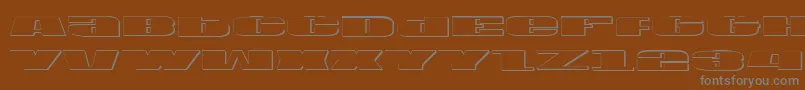 Usav2s-Schriftart – Graue Schriften auf braunem Hintergrund