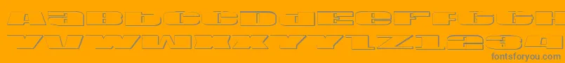 Usav2s-Schriftart – Graue Schriften auf orangefarbenem Hintergrund