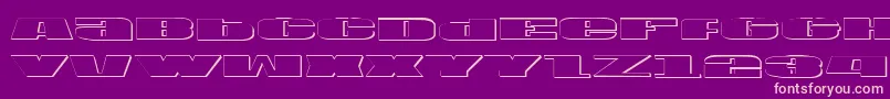 フォントUsav2s – 紫の背景にピンクのフォント