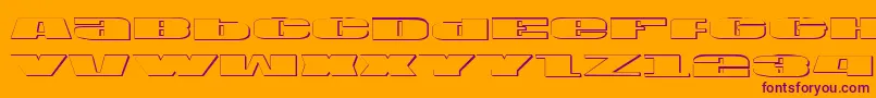 Usav2s Font – Purple Fonts on Orange Background