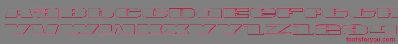 フォントUsav2s – 赤い文字の灰色の背景