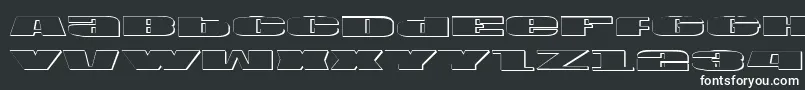 Шрифт Usav2s – белые шрифты на чёрном фоне