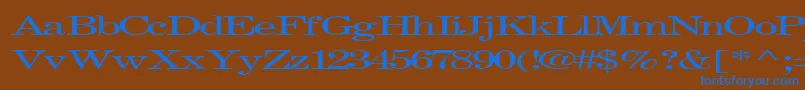 フォントFastpardontype32RegularTtext – 茶色の背景に青い文字