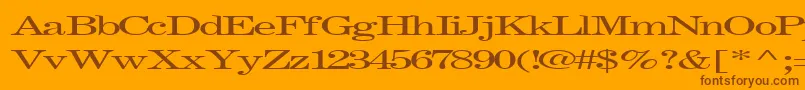 Fastpardontype32RegularTtext Font – Brown Fonts on Orange Background