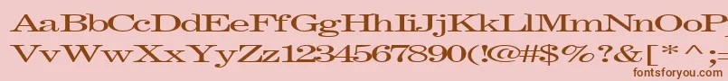 Fastpardontype32RegularTtext-Schriftart – Braune Schriften auf rosa Hintergrund