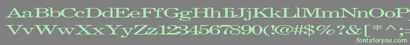 フォントFastpardontype32RegularTtext – 灰色の背景に緑のフォント