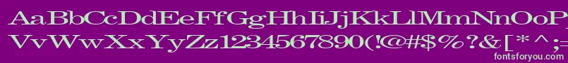 Fastpardontype32RegularTtext-fontti – vihreät fontit violetilla taustalla