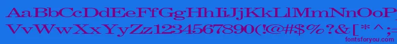 Fastpardontype32RegularTtext Font – Purple Fonts on Blue Background