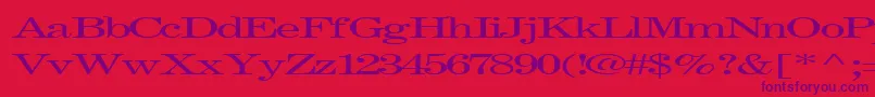 Fonte Fastpardontype32RegularTtext – fontes roxas em um fundo vermelho