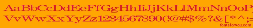 Fastpardontype32RegularTtext Font – Red Fonts on Orange Background