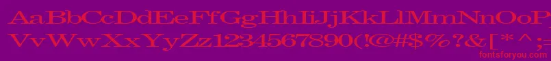 フォントFastpardontype32RegularTtext – 紫の背景に赤い文字