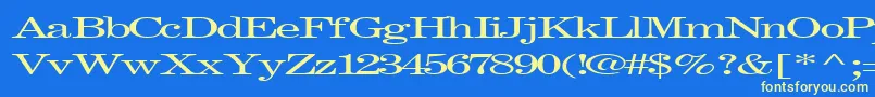 フォントFastpardontype32RegularTtext – 黄色の文字、青い背景